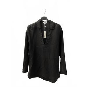 NEW JAMES PERSE women's long sleeve v-neck tunic top in black